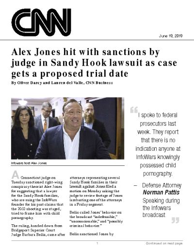Alex Jones hit with sanctions by judge in Sandy Hook lawsuit as case gets a proposed trial date