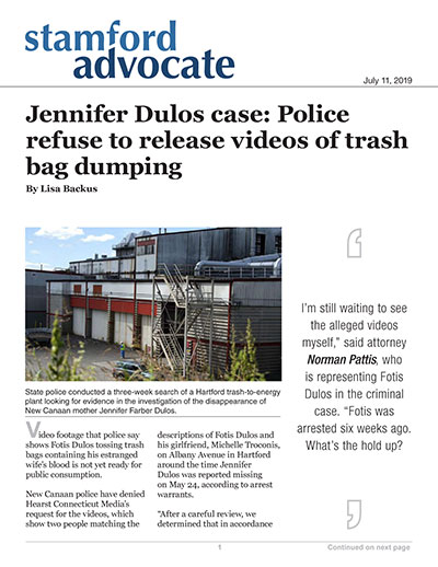 Jennifer Dulos case: Police refuse to release videos of trash bag dumping