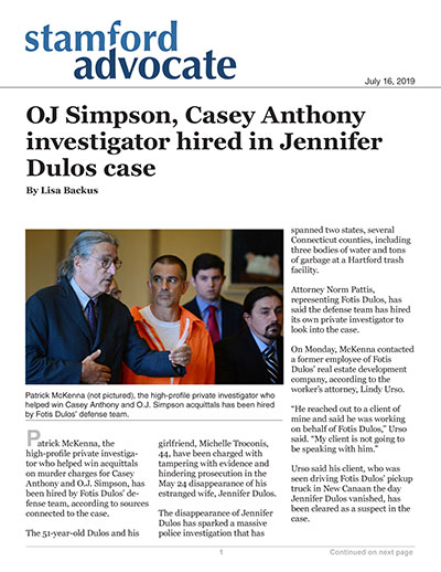 OJ Simpson, Casey Anthony investigator hired in Jennifer Dulos case