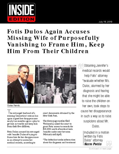 Fotis Dulos Again Accuses Missing Wife of Purposefully Vanishing to Frame Him, Keep Him From Their Children