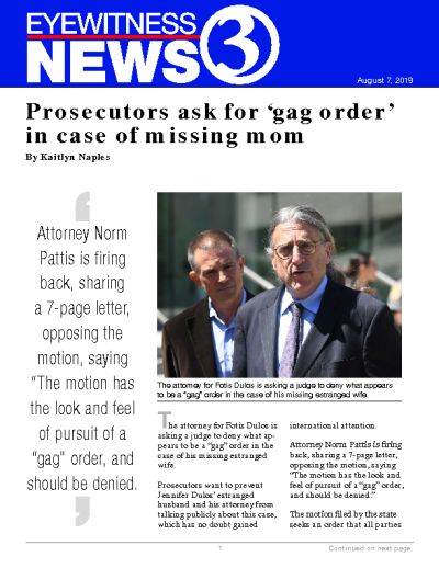 Prosecutors ask for 'gag order' in case of missing mom