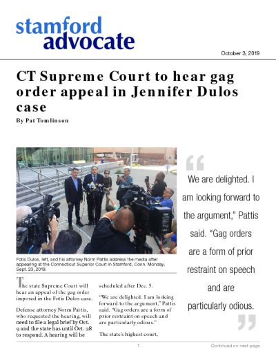 CT Supreme Court to hear gag order appeal in Jennifer Dulos case