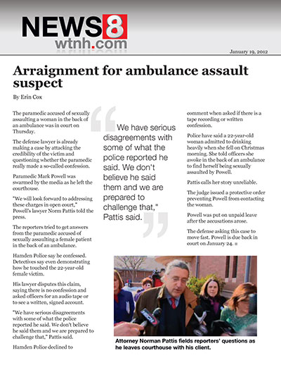 Arraignment for ambulance assault suspect