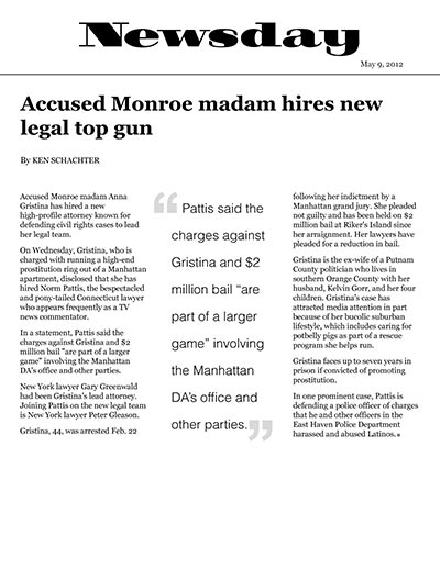 Accused Monroe madam hires new legal top gun