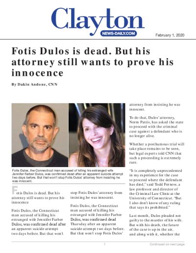 Fotis Dulos is dead. But his attorney still wants to prove his innocence
