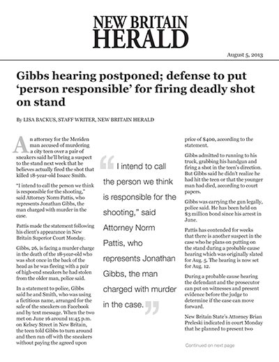 Gibbs hearing postponed; defense to put 'person responsible' for firing deadly shot on stand