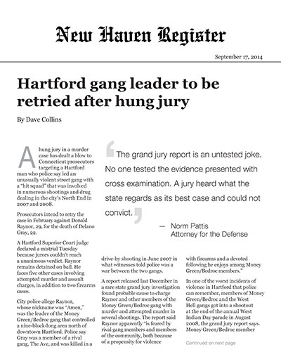 Hartford gang leader to be retried after hung jury