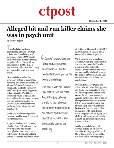 Alleged hit and run killer claims she was in psych unit