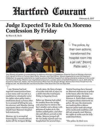 Judge Expected To Rule On Moreno Confession By Friday