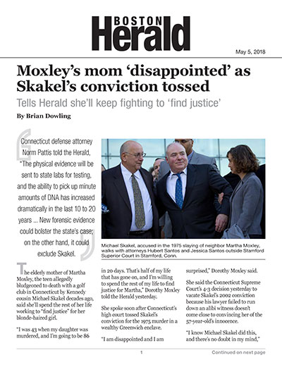 Moxley’s mom ‘disappointed’ as Skakel’s conviction tossed