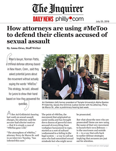 How attorneys are using #MeToo to defend their clients accused of sexual assault