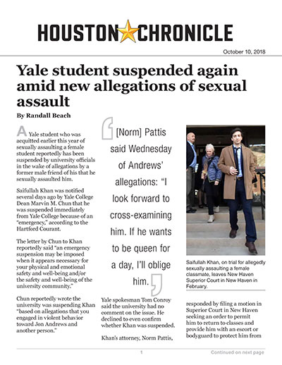 Yale student suspended again amid new allegations of sexual assault