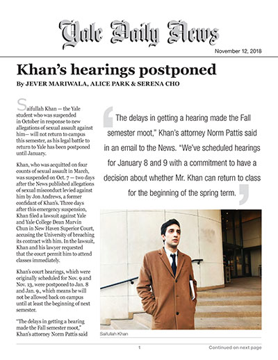 Khan’s hearings postponed