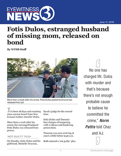 Fotis Dulos, estranged husband of missing mom, released on bond
