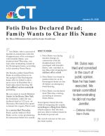Fotis Dulos Declared Dead; Family Wants to Clear His Name