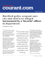 Hartford police sergeant sues city and chief over alleged harassment by a ‘favorite’ officer in department
