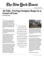 At Yale, Trying Campus Rape in a Court of Law