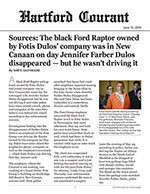 Sources: The black Ford Raptor owned by Fotis Dulos&rsquo; company was in New Canaan on day Jennifer Farber Dulos disappeared &ndash; but he wasn&rsquo;t driving it