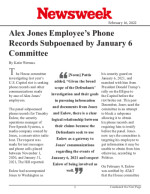 Alex Jones Employee's Phone Records Subpoenaed by January 6 Committee