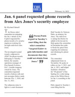 Jan. 6 panel requested phone records from Alex Jones's security employee